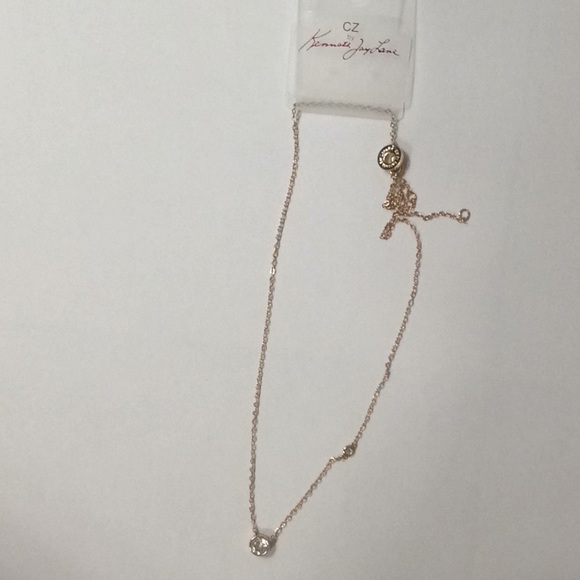 CZ By Kenneth Jay Lane Round Gold Tone Necklace - Picture 2 of 4